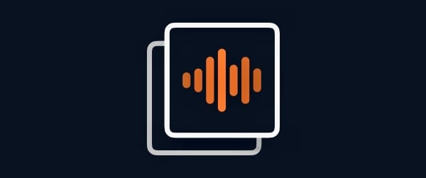 EchoFeed.app Graphic icon of a sound wave inside a folder, with a dark background.